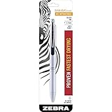 Zebra Pen Sarasa Grand Retractable Gel Ink Pen, White Barrel, Medium Point, 0.7mm, Black Ink, 1-Count (45101)