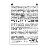 The Writing Manifesto Writer Inspiration Premium Print - For Authors, Poets & Wordsmiths to Combat Writer’s Block & Boost Creativity; Writing and Poetry Wall Art; Gift for Writers; Matte 18x24 Inches
