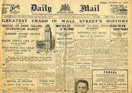 Example of Newspaper Headlines: Greatest Crash in Wall Street's History