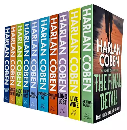 Harlan Coben Myron Bolitar Series Collection 1-10 Books Set (Deal Breaker, Drop Shot, Fade Away, Back Spin, One False Move, The Final Detail, Darkest Fear, Promise Me, Long Lost, Live Wire)