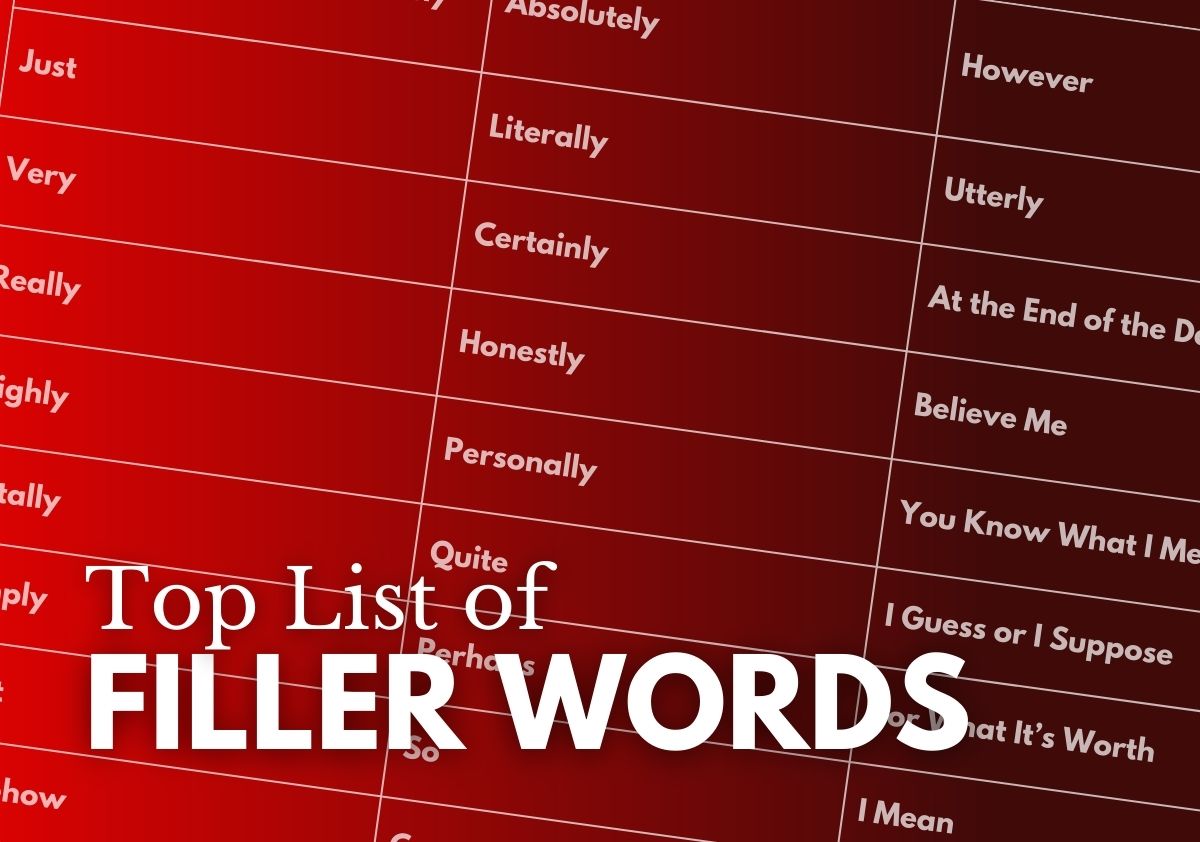 filler words list essay