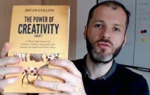 Bryan Collins with his book The Power of Creativity