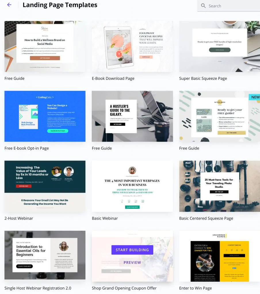 Leadpages landing page templates