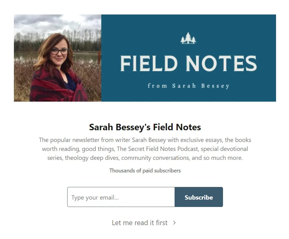 Field Notes by Sara Bessey