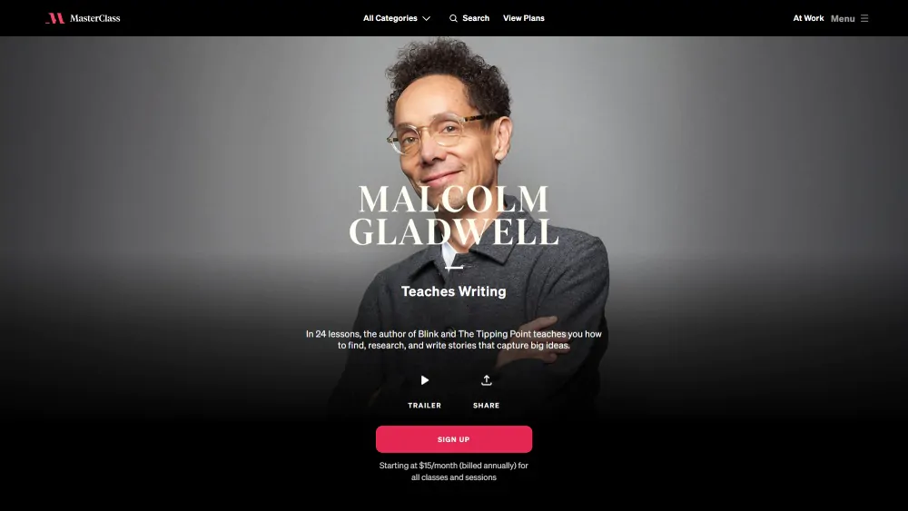 Malcolm Gladwell Masterclass