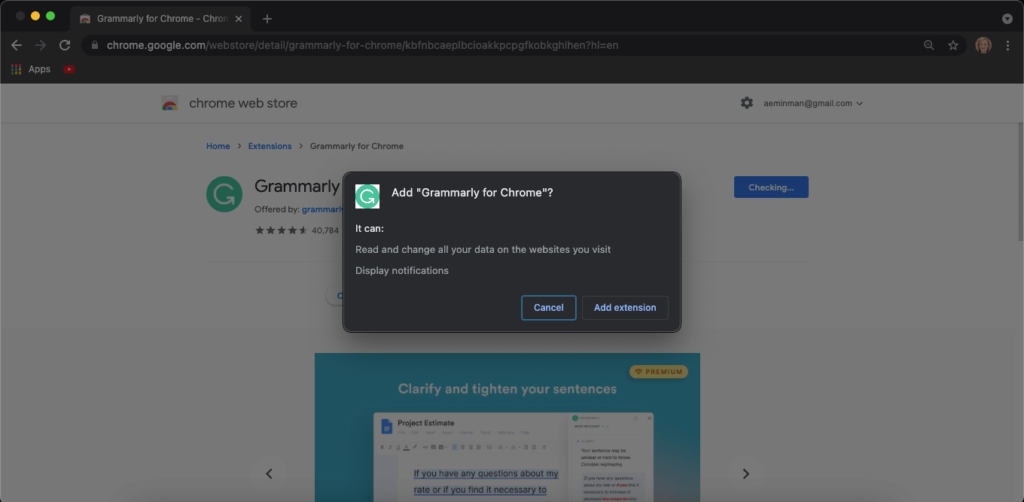 How to add Grammarly to google docs?
