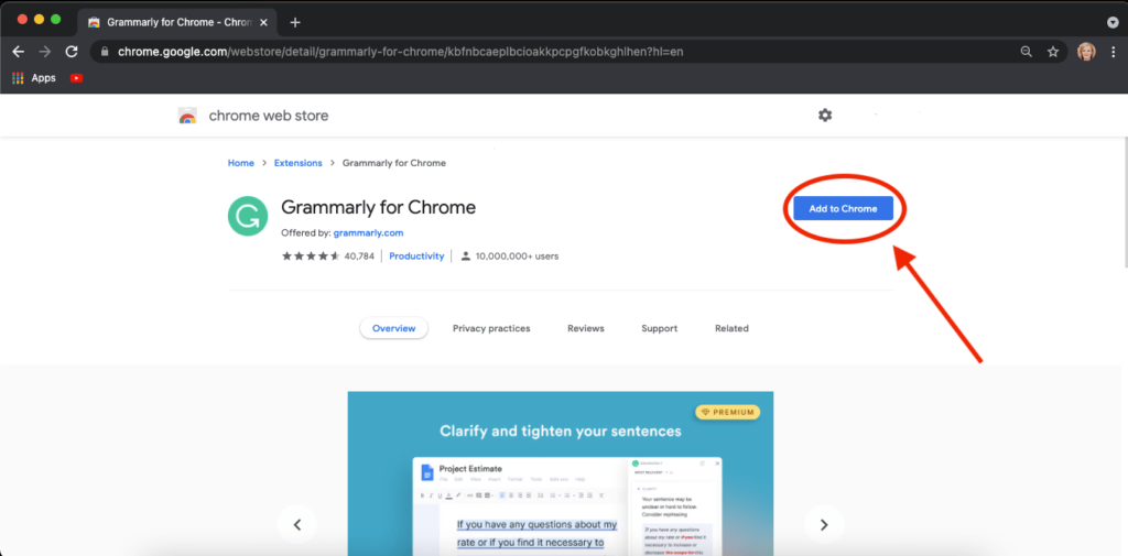 How to add Grammarly to google docs?