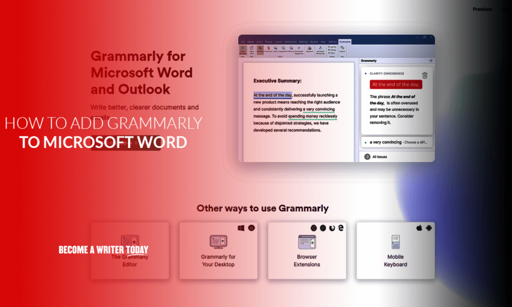 How to add Grammarly to Microsoft word