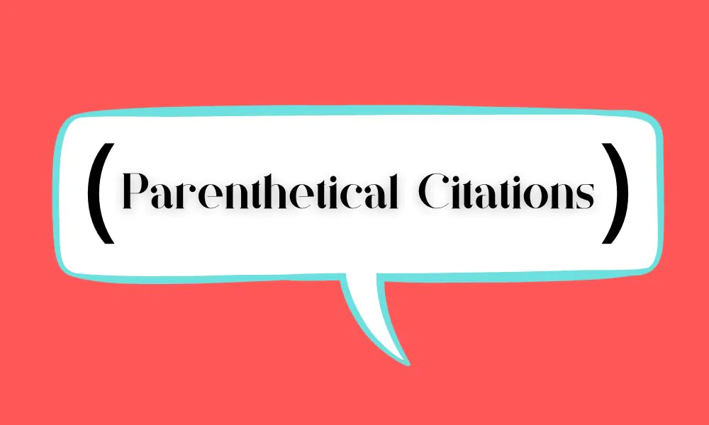 What are parenthetical citations?