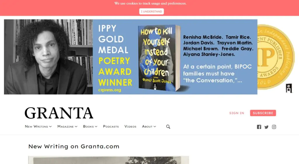 Literary Websites: Granta