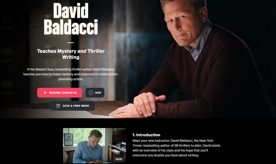 David Baldacci's Masterclass