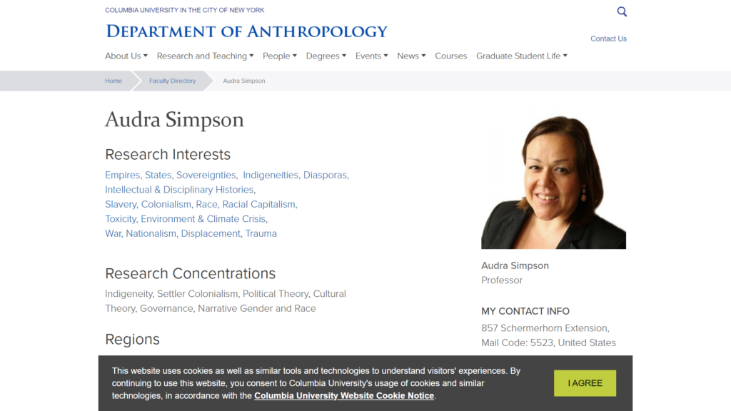 Business Bio Examples: Audra Simpson