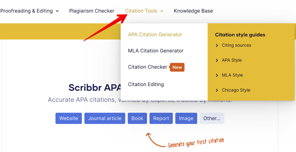 Scribbr citation generator