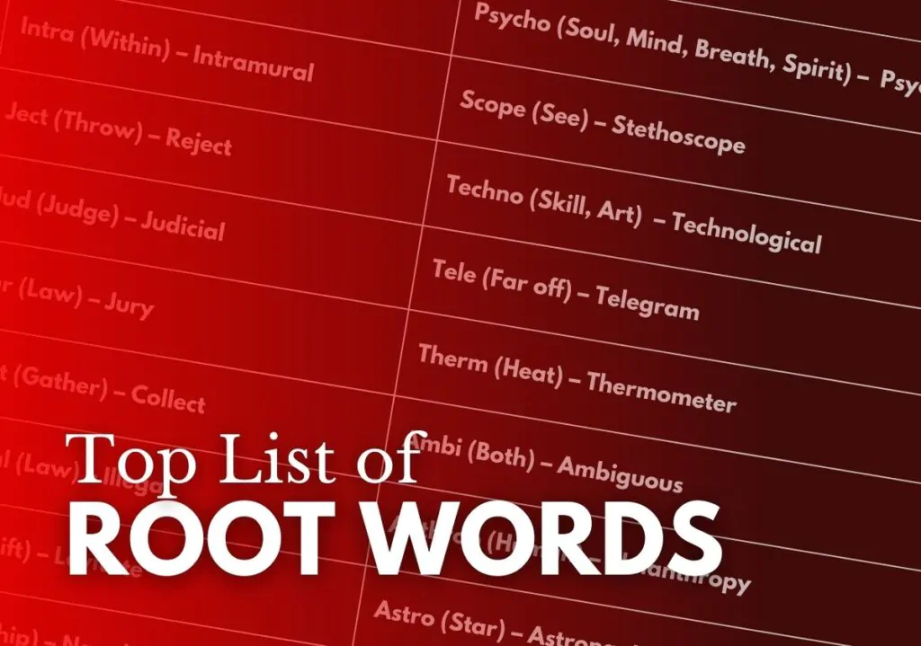 List of root words