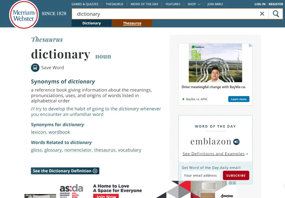 Best Grammar Websites For Students: Merriam-Webster