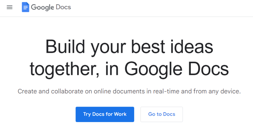Google Docs is a free Web-based application in which documents and spreadsheets can be created