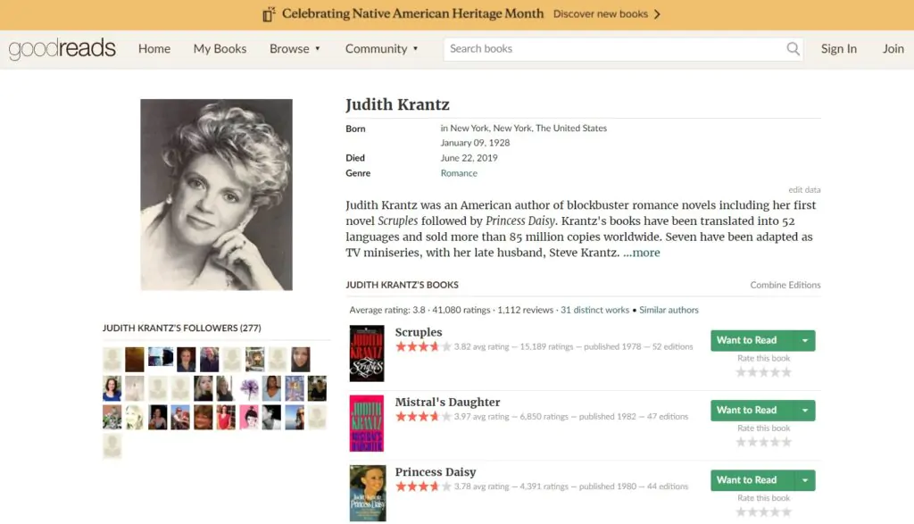 Best Judith Krantz Books
