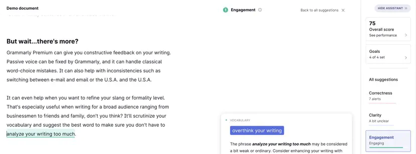 Grammarly engagement report