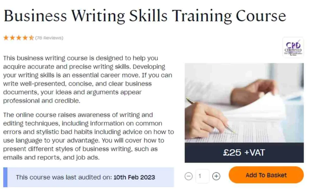 Business Writing Skills Training Course