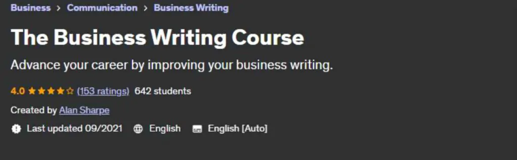 The Business Writing Course