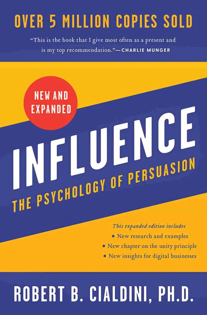 Book cover of Influence: The Psychology Of Persuasion by Dr. Robert B Cialdini
