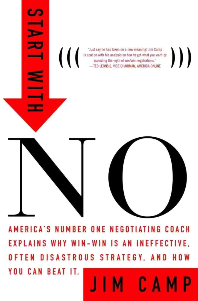 Book cover of Start With No by Jim Camp