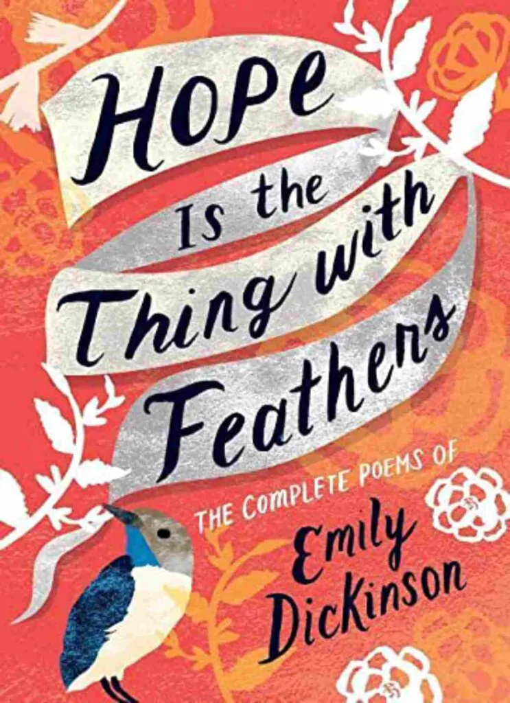 Poem cover of Hope Is The Thing With Feathers by Emily Dickinson
