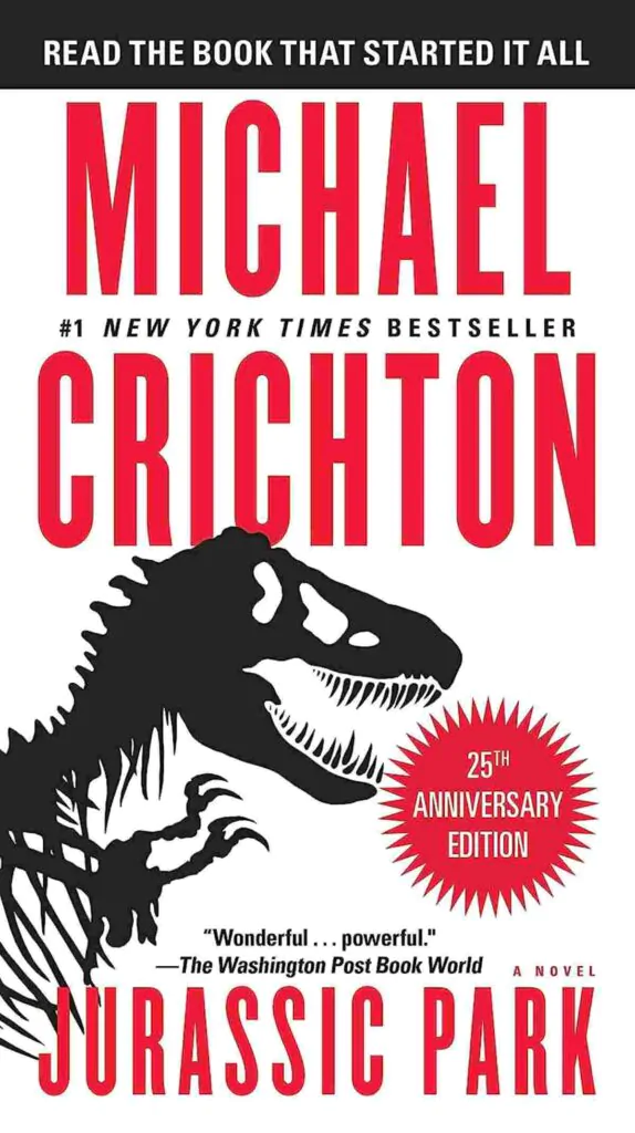 Book cover of Jurassic Park by Michael Crichton