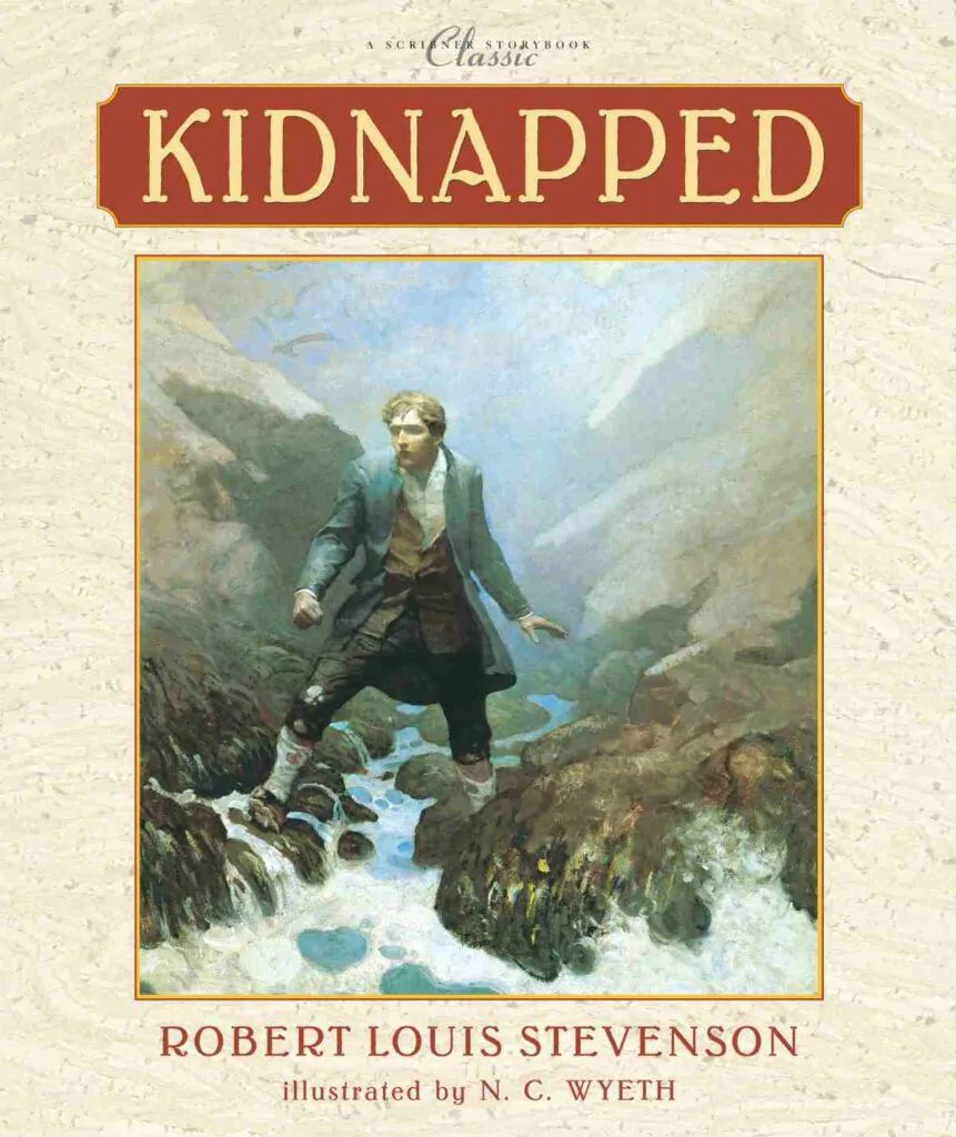 Book cover of Kidnapped by Robert Louis Stevenson