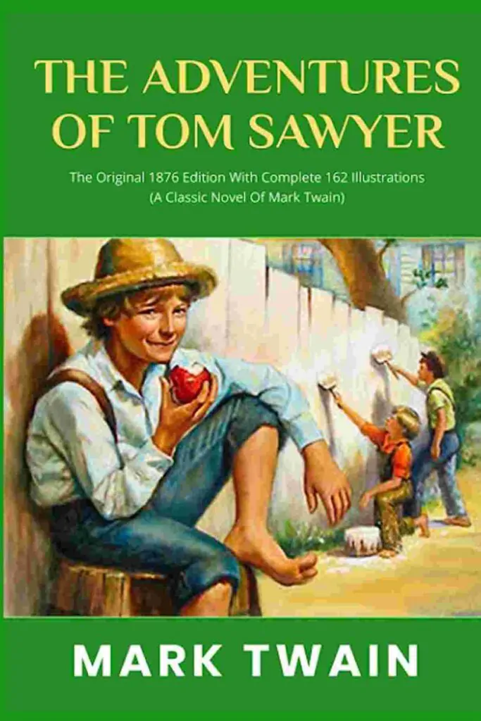 Book cover of The Adventures Of Tom Sawyer by Mark Twain