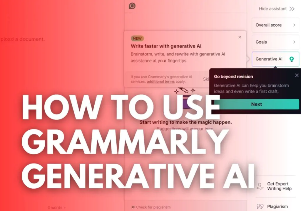 How to use Grammarly generative AI?